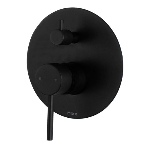 Mixx Anise Shower Diverter Mixer - Matt Black-Blue Leaf Bathware &amp; Tiles