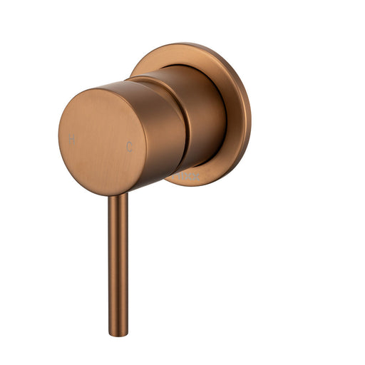 Mixx Anise Shower Mixer (60mm Backplate) - Brushed Bronze-Blue Leaf Bathware &amp; Tiles