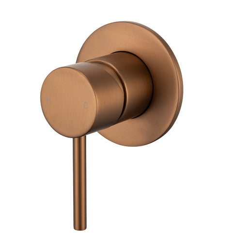 Mixx Anise Shower Mixer (80mm Backplate) - Brushed Bronze-Blue Leaf Bathware &amp; Tiles