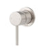 Mixx Anise Shower Mixer Trim Kit (60mm Backplate) - Brushed Nickel-Blue Leaf Bathware &amp; Tiles