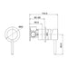 Mixx Anise Shower Mixer Trim Kit (60mm Backplate) - Matt Black-Blue Leaf Bathware &amp; Tiles