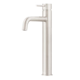 Mixx Anise Tower Vessel Mixer - Brushed Nickel-Blue Leaf Bathware &amp; Tiles