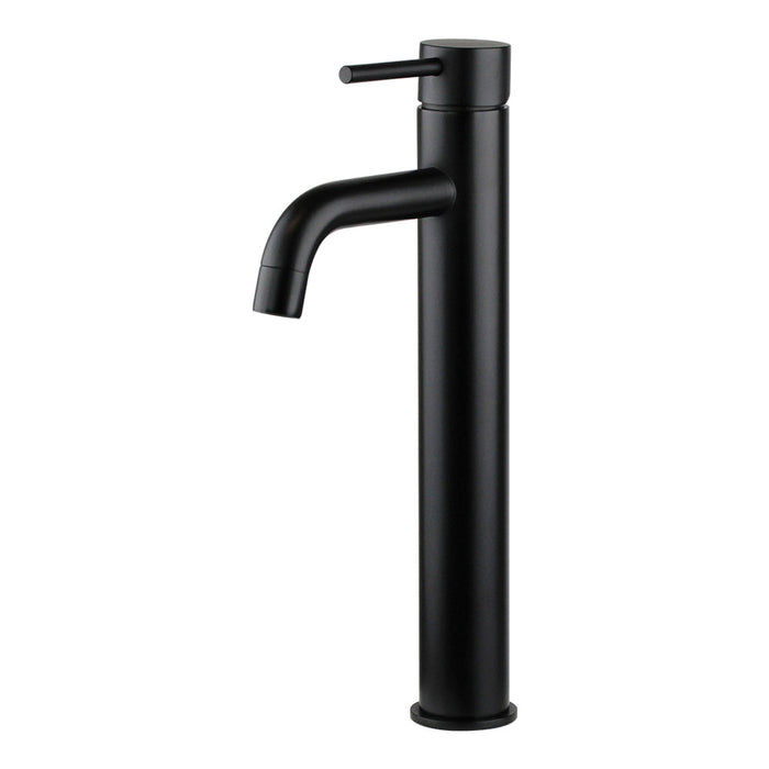 Mixx Anise Tower Vessel Mixer - Matt Black-Blue Leaf Bathware &amp; Tiles