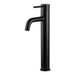 Mixx Anise Tower Vessel Mixer - Matt Black-Blue Leaf Bathware &amp; Tiles