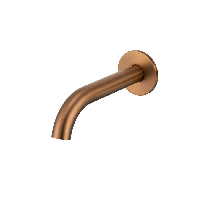 Mixx Anise Wall Basin Spout 180mm - Brushed Bronze-Blue Leaf Bathware &amp; Tiles