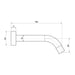 Mixx Anise Wall Basin Spout 180mm - Brushed Nickel-Blue Leaf Bathware &amp; Tiles