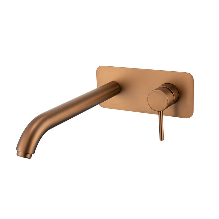 Mixx Anise Wall Tub Mixer - Brushed Bronze-Blue Leaf Bathware &amp; Tiles