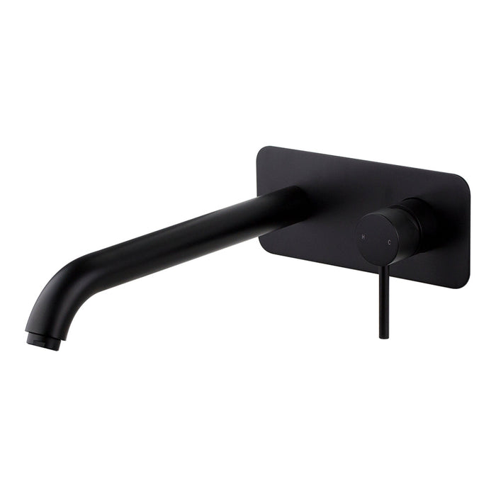Mixx Anise Wall Tub Mixer - Matt Black-Blue Leaf Bathware &amp; Tiles