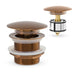 Mixx Bath Dome Pop Up Waste 40mm With Pullout Centre - Brushed Bronze-Blue Leaf Bathware &amp; Tiles