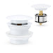 Mixx Bath Dome Pop Up Waste 40mm With Pullout Centre - White-Blue Leaf Bathware &amp; Tiles