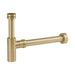 Mixx Brass Bottle Trap Round - Brushed Gold-Blue Leaf Bathware &amp; Tiles