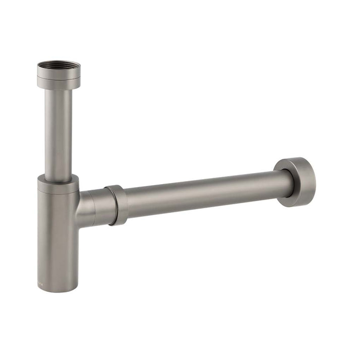 Mixx Brass Bottle Trap Round - Gun Metal-Blue Leaf Bathware &amp; Tiles