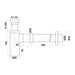 Mixx Brass Bottle Trap Round - Matt Black-Blue Leaf Bathware &amp; Tiles
