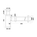 Mixx Brass Bottle Trap Square - Matt Black-Blue Leaf Bathware &amp; Tiles