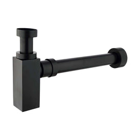 Mixx Brass Bottle Trap Square - Matt Black-Blue Leaf Bathware &amp; Tiles