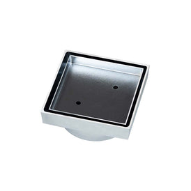 Mixx Brass Tile Grate Square 100mm - Chrome-Blue Leaf Bathware &amp; Tiles