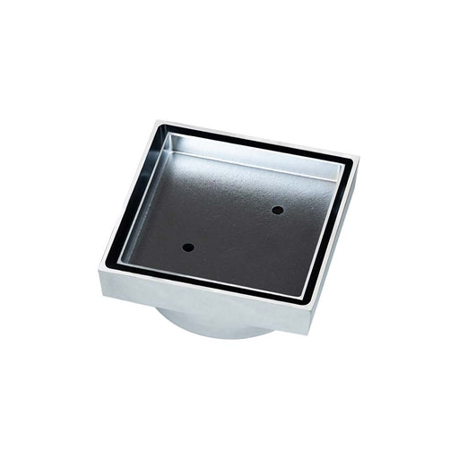 Mixx Brass Tile Grate Square 100mm - Chrome-Blue Leaf Bathware &amp; Tiles