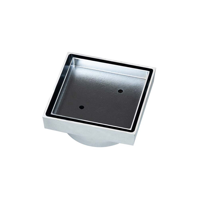 Mixx Brass Tile Grate Square 100mm - Chrome-Blue Leaf Bathware &amp; Tiles