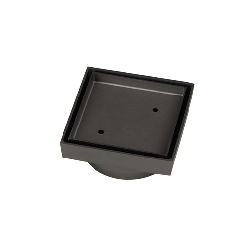 Mixx Brass Tile Grate Square 100mm - Gun Metal-Blue Leaf Bathware &amp; Tiles