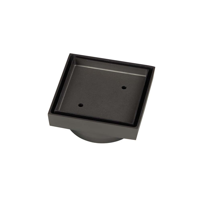 Mixx Brass Tile Grate Square 100mm - Gun Metal-Blue Leaf Bathware &amp; Tiles