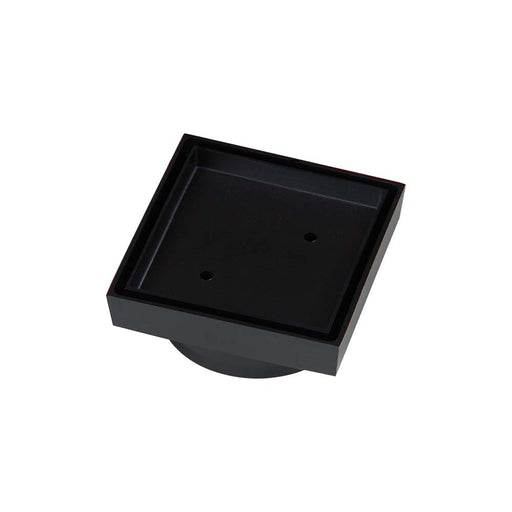 Mixx Brass Tile Grate Square 100mm - Matt Black-Blue Leaf Bathware &amp; Tiles