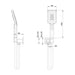 Mixx Chai 3 Spray Hand Shower Kit - Matt Black-Blue Leaf Bathware &amp; Tiles