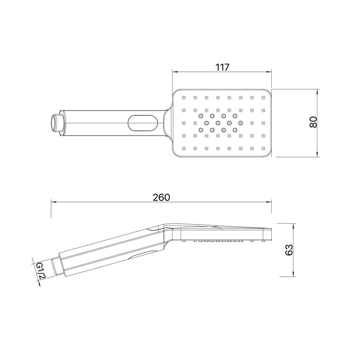 Mixx Chai 3 Spray Handpiece - Matt Black-Blue Leaf Bathware &amp; Tiles