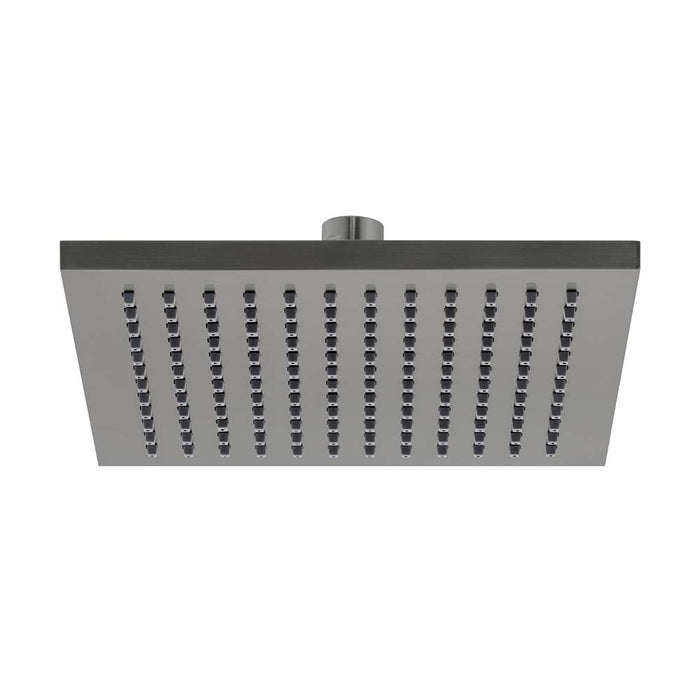 Mixx Chai ABS Shower Head 200mm - Gun Metal-Blue Leaf Bathware &amp; Tiles