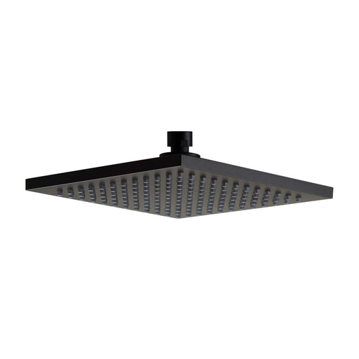 Mixx Chai ABS Shower Head 200mm - Matt Black-Blue Leaf Bathware &amp; Tiles
