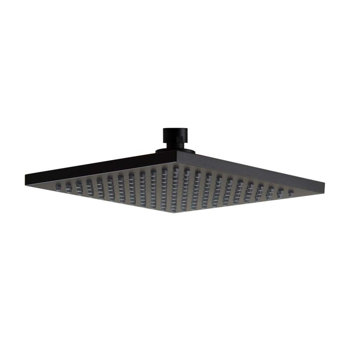 Mixx Chai ABS Shower Head 200mm - Matt Black-Blue Leaf Bathware &amp; Tiles