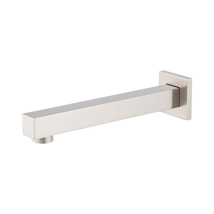 Mixx Chai Bath Spout 200mm - Brushed Nickel-Blue Leaf Bathware &amp; Tiles