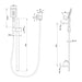 Mixx Chai Rail Shower - Chrome-Blue Leaf Bathware &amp; Tiles
