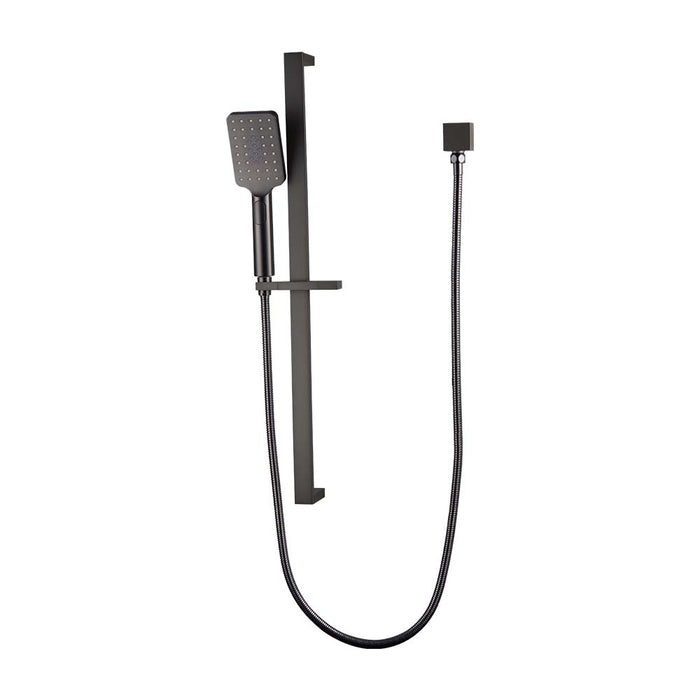 Mixx Chai Rail Shower - Gun Metal-Blue Leaf Bathware &amp; Tiles