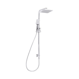 Mixx Chai Twin Shower - Chrome-Blue Leaf Bathware &amp; Tiles