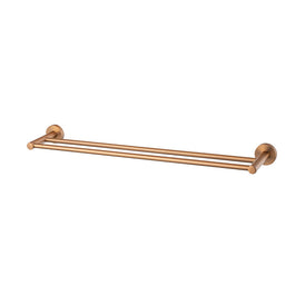 Mixx Chia Double Towel Rail 600mm - Brushed Bronze-Blue Leaf Bathware &amp; Tiles