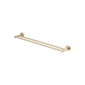 Mixx Chia Double Towel Rail 600mm - Brushed Gold-Blue Leaf Bathware &amp; Tiles