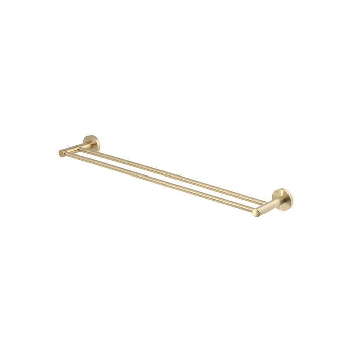 Mixx Chia Double Towel Rail 600mm - Brushed Gold-Blue Leaf Bathware &amp; Tiles