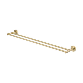 Mixx Chia Double Towel Rail 750mm - Brushed Gold-Blue Leaf Bathware &amp; Tiles
