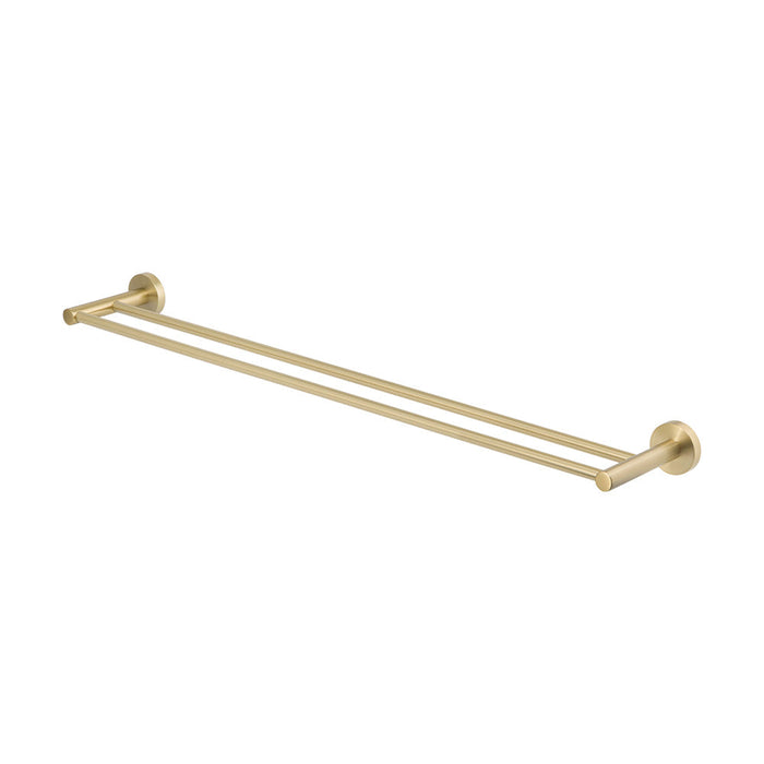 Mixx Chia Double Towel Rail 750mm - Brushed Gold-Blue Leaf Bathware &amp; Tiles