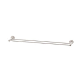 Mixx Chia Double Towel Rail 750mm - Brushed Nickel-Blue Leaf Bathware &amp; Tiles