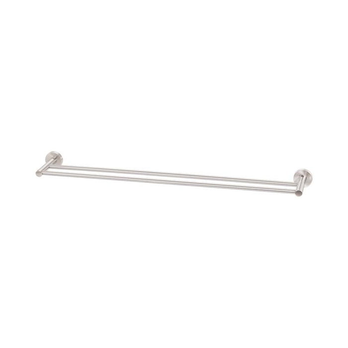 Mixx Chia Double Towel Rail 750mm - Brushed Nickel-Blue Leaf Bathware &amp; Tiles