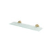 Mixx Chia Glass Shower Shelf 450mm - Brushed Gold-Blue Leaf Bathware &amp; Tiles