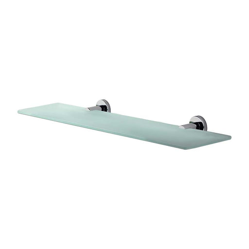 Mixx Chia Glass Shower Shelf 450mm - Chrome-Blue Leaf Bathware &amp; Tiles
