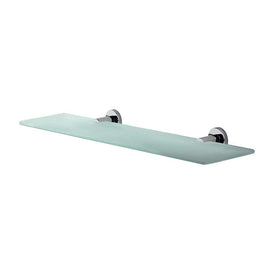 Mixx Chia Glass Shower Shelf 450mm - Chrome-Blue Leaf Bathware &amp; Tiles