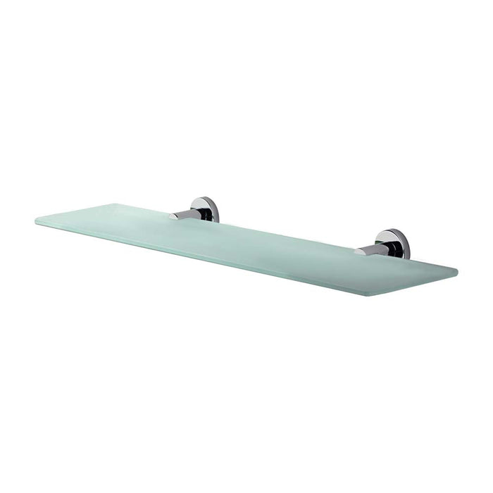 Mixx Chia Glass Shower Shelf 450mm - Chrome-Blue Leaf Bathware &amp; Tiles