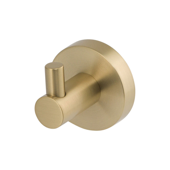 Mixx Chia Robe Hook - Brushed Gold-Blue Leaf Bathware &amp; Tiles