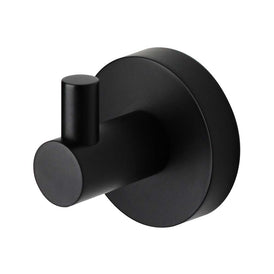 Mixx Chia Robe Hook - Matt Black-Blue Leaf Bathware &amp; Tiles