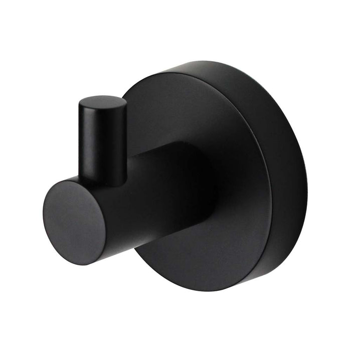 Mixx Chia Robe Hook - Matt Black-Blue Leaf Bathware &amp; Tiles
