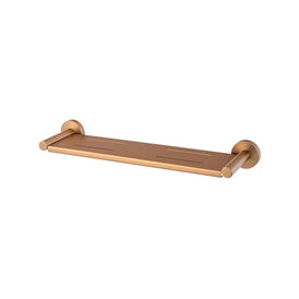 Mixx Chia Shower Shelf - Brushed Bronze-Blue Leaf Bathware &amp; Tiles