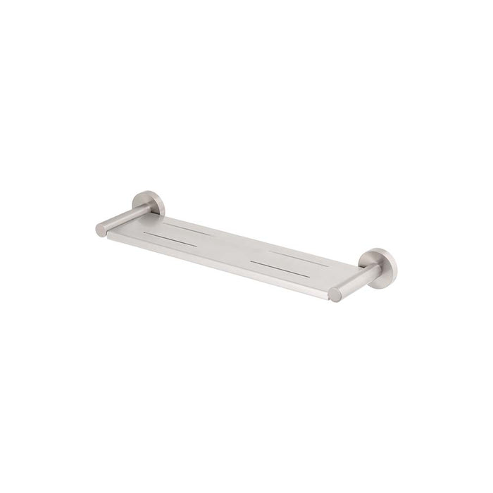 Mixx Chia Shower Shelf - Brushed Nickel-Blue Leaf Bathware &amp; Tiles